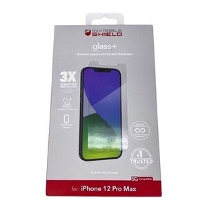 Zagg Invisible Shield glass+ for iPhone 12 Pro Max Impact Scratch Protection New
